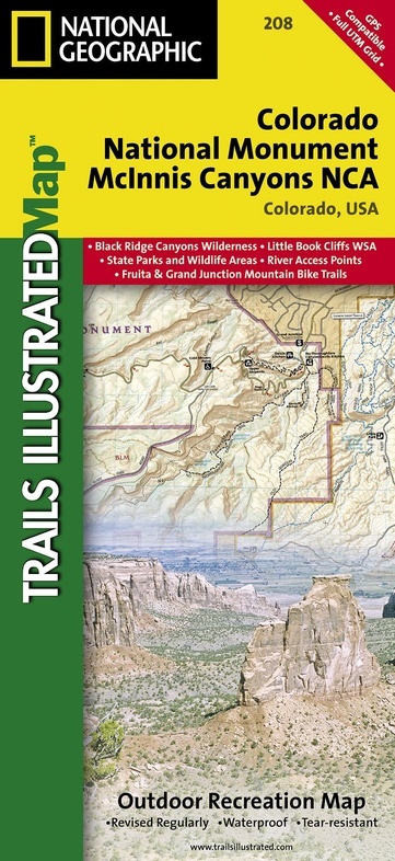 TI208 Colorado National Monument 1:70.000 9781566954013  National Geographic / Trails Illustrated Nat.Park/Recr.Series  Wandelkaarten Colorado, Arizona, Utah, New Mexico