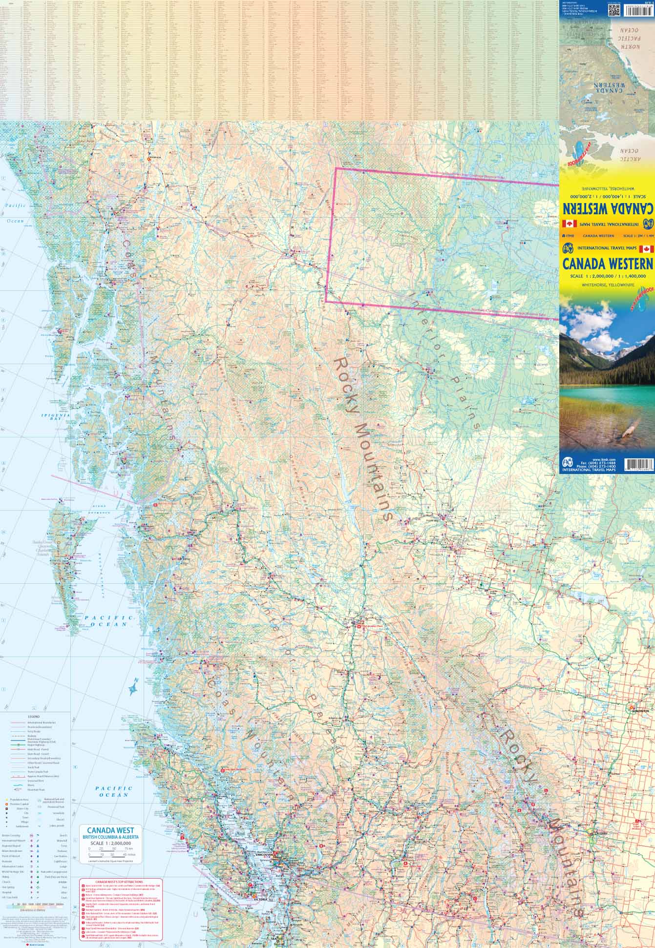 ITM Western Canada | landkaart, autokaart 1:2.000.000/1.400.000 9781771291606 International Travel Maps Landkaarten en wegenkaarten West-Canada ITM Western Canada | landkaart, autokaart 1:2.000.000/1.400.000 9781771291606 International Travel Maps Landkaarten en wegenkaarten West-Canada