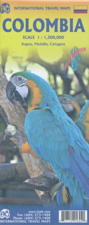 ITM Colombia | landkaart, autokaart 1:1.400.000 9781771291644  International Travel Maps   Landkaarten en wegenkaarten Colombia