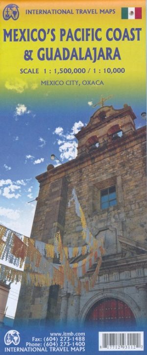 ITM Mexico Pacific Coast  | landkaart, autokaart 1:1.500.000 9781771293112  International Travel Maps   Landkaarten en wegenkaarten, Stadsplattegronden Mexico