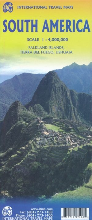 ITM Zuid-Amerika | landkaart, autokaart 1:4.000.000 9781771297110  International Travel Maps   Landkaarten en wegenkaarten Zuid-Amerika (en Antarctica)