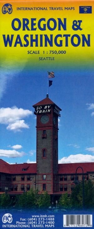 ITM Oregon and the State of Washington | landkaart, autokaart 1:750.000 9781771298971  International Travel Maps   Landkaarten en wegenkaarten Washington, Oregon, Idaho, Wyoming, Montana