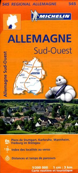 545 Baden-Württemberg | Michelin  wegenkaart, autokaart 1:300.000 9782067183643  Michelin Mich. Region. Krtn. Dtsl.  Landkaarten en wegenkaarten Baden-Württemberg