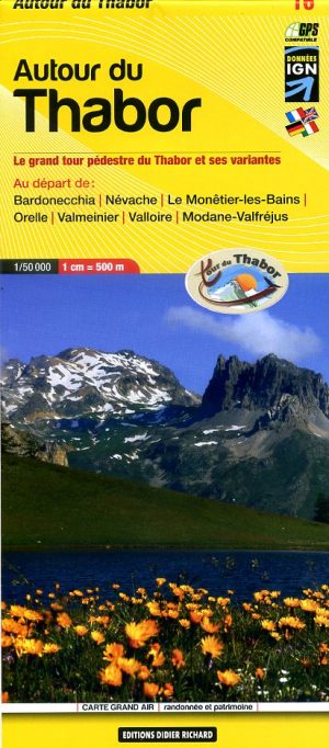 wandelkaart LB-16  Wandelkaart Autour du Thabor  | Didier Richard 1:50 000 9782723496926  Libris Éditions Didier Richard  Wandelkaarten Haute-Provence, Verdon, Var