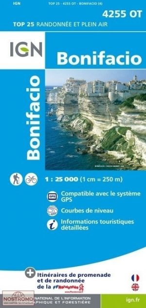 wandelkaart 4255OT Bonifacio, Figari, Capo Pertusato 1:25.000 9782758528234  IGN IGN 25 Corsica  Wandelkaarten Corsica