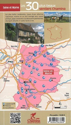 wandelgids Seine-et-Marne - Les 30 plus beaux sentiers 9782844663849 Chamina Guides de randonnées Wandelgidsen Parijs, Île-de-France wandelgids Seine-et-Marne - Les 30 plus beaux sentiers 9782844663849 Chamina Guides de randonnées Wandelgidsen Parijs, Île-de-France