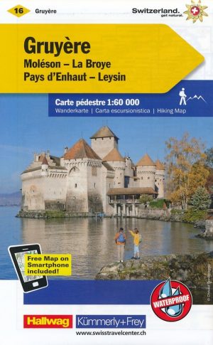 KFW-16  Gruyère, Moléson | wandelkaart / overzichtskaart 9783259022160  Kümmerly & Frey KFW 1:60.000  Wandelkaarten Jura, Genève, Vaud
