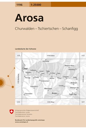 topografische wandelkaart CH-1196  Arosa [2024] 9783302011967  Bundesamt / Swisstopo LKS 1:25.000 Graubünden  Wandelkaarten Graubünden