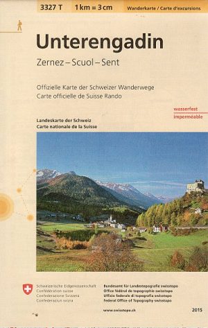 3327T Unterengadin | wandelkaart 1:33.333 9783302333274  Bundesamt / Swisstopo Wanderkarten 1:33.333  Wandelkaarten Graubünden