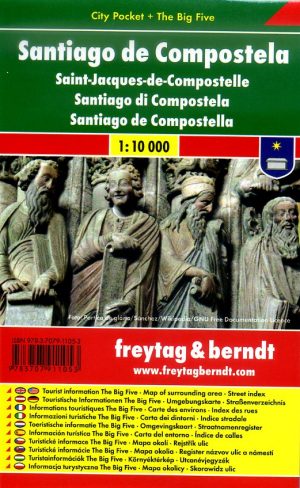 Santiago de Compostela 1:10.000 | stadsplattegrond 9783707911053  Freytag & Berndt Compact plattegrond  Santiago de Compostela, Stadsplattegronden Santiago de Compostela, de Spaanse routes
