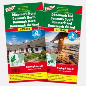 Denemarken 1:150.000 | autokaart, wegenkaart 9783707916560  Freytag & Berndt   Fietskaarten, Landkaarten en wegenkaarten Denemarken