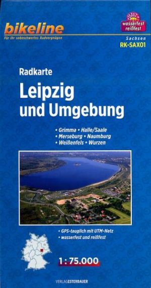 RK-SAX01  Omgeving Leipzig 1:75.000 9783850003193  Esterbauer Bikeline Radkarten  Fietskaarten Leipzig
