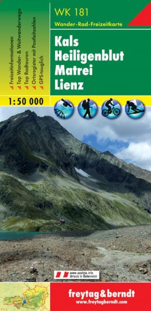 WK-181  Kals,Heiligenblut,Matrei, Lienz wandelkaart 1:50.000 9783850847186  Freytag & Berndt WK 1:50.000  Wandelkaarten Osttirol