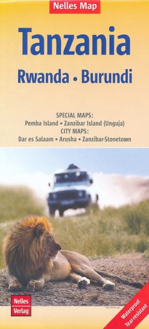 Tanzania | wegenkaart - overzichtskaart 1:1.500.000 9783865741172  Nelles Nelles Maps  Landkaarten en wegenkaarten Tanzania, Zanzibar