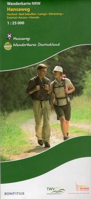 Wanderkarte NRW: Hansaweg | wandelkaart 1:25.000 9783897107205  Bonifatius   Wandelkaarten Teutoburger Woud & Ostwestfalen