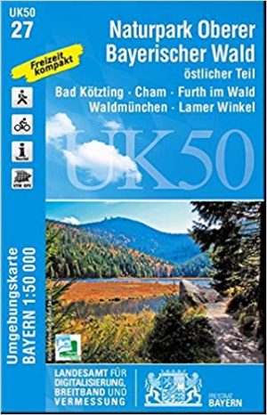 UK50-27 Oberer Bayerischer Wald Ost 9783899336351  LVA Bayern UmgebungsKarte 1:50.000  Wandelkaarten Beierse Woud, Regensburg, Passau