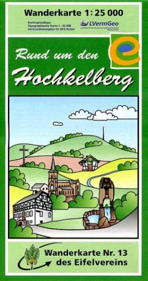 wandelkaart EV-13  Rund um den Hochkelberg 1:25.000 9783921805411  Eifelverein Wandelkaarten Eifel  Wandelkaarten Eifel