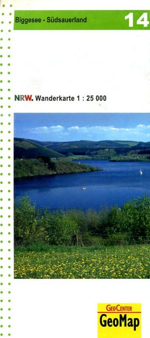 NRW-14 Biggesee/Südsauerland | wandelkaart 1:25.000 9783936184631  Geomap / LVA NRW Grüne Reihe  Wandelkaarten Sauerland