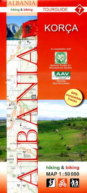 HA-07 Korça | wandelkaart 9783943752137  Huber Verlag Albanië 1:50.000  Wandelkaarten Albanië