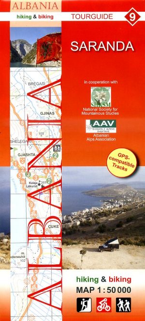 HA-09  Saranda | wandelkaart 9783943752151  Huber Verlag Albanië 1:50.000  Wandelkaarten Albanië