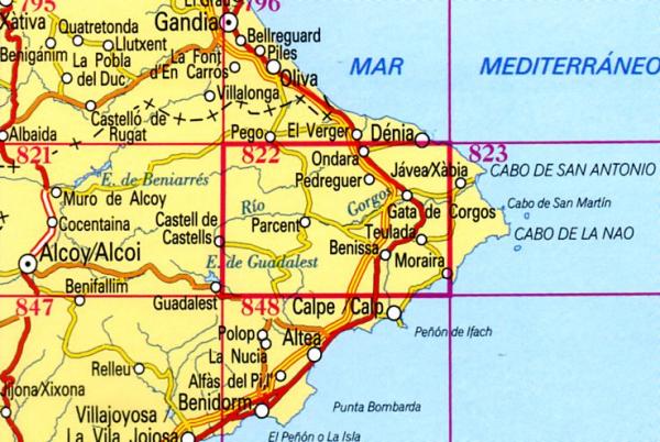 Hoja-822 Benissa | top. wandelkaart 1:50.000 9788498108736 CNIG Spanje 1:50.000 Wandelkaarten Costa Blanca, Costa del Azahar, Castellón Hoja-822 Benissa | top. wandelkaart 1:50.000 9788498108736 CNIG Spanje 1:50.000 Wandelkaarten Costa Blanca, Costa del Azahar, Castellón