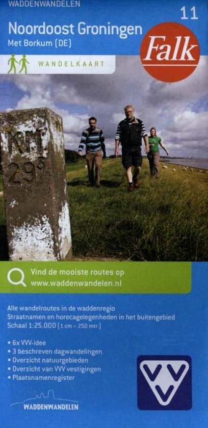 Noordoost Groningen 1:25.000 (11) 9789028728295  Falk Falk Wandelkaarten  Wandelkaarten Groningen