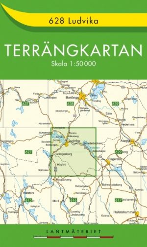 TKS-628  Ludvika 9789158806283  Kartförlaget - Lantmäteriet Terrängkartan  Wandelkaarten Zuid-Zweden