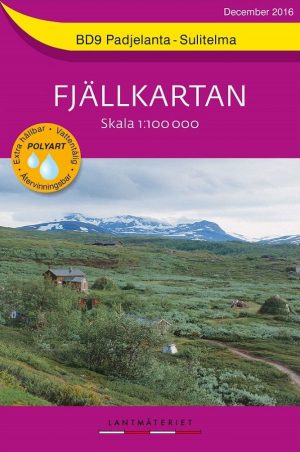 BD-09  Padjelanta, Sulitelma 1:100.000 (BD9) 9789158895874  Kartförlaget - Lantmäteriet Fjällkartan  Wandelkaarten Zweeds-Lapland (Norrbottens Län)