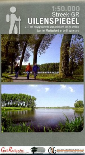 Toeristische kaart Streek-GR Uilenspiegel 1:50.000 9789462350533  Grote Routepaden   Wandelkaarten Gent, Brugge & westelijk Vlaanderen