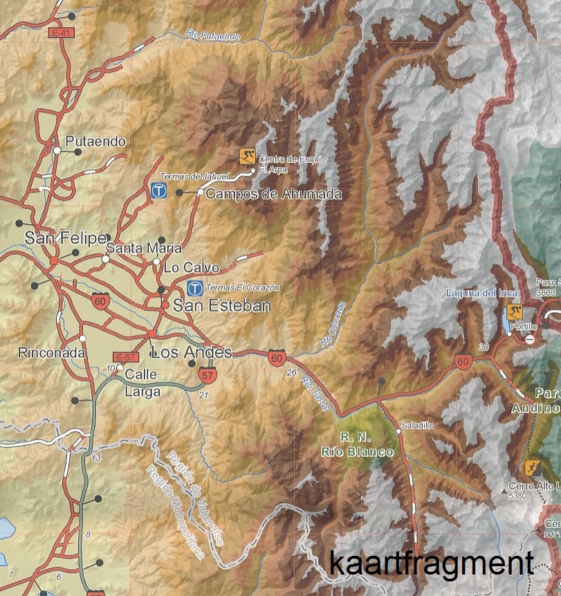 Adventure map Central Chile & Argentina 1:500.000 9789568925369 Viachile Editores Trekking Maps Landkaarten en wegenkaarten Argentinië, Chili Adventure map Central Chile & Argentina 1:500.000 9789568925369 Viachile Editores Trekking Maps Landkaarten en wegenkaarten Argentinië, Chili