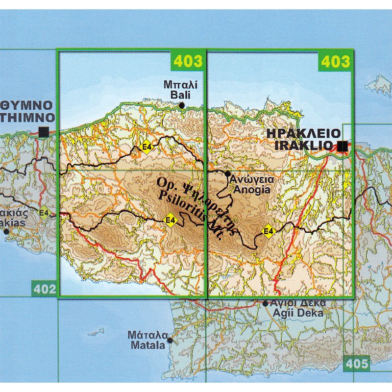 RE-403 Kreta: Psiloritis-Bali-Iraklio-Anogia wandelkaart 1:50.000 9789604489510 Road Editions Wandelkaarten Kreta RE-403 Kreta: Psiloritis-Bali-Iraklio-Anogia wandelkaart 1:50.000 9789604489510 Road Editions Wandelkaarten Kreta