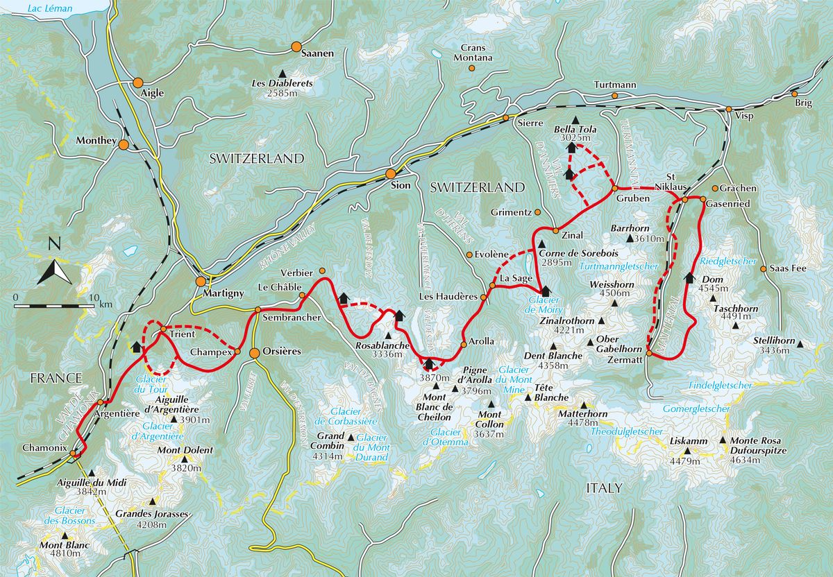 Chamonix to Zermatt wandelgids The walker's Haute Route 2019